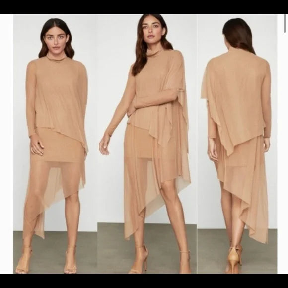 BCBGMAXAZRIA Mock Turtle Neck Dress