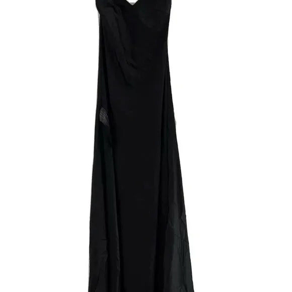 BCBGMAXAZRIA Long Satin Spaghetti Strap Maxi
