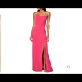 BCBGMAXAZRIA  WOMENS STRAPLESS SLIT FORMAL DRESS