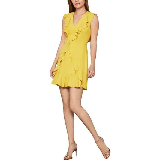 Yellow Ruffled Min Dress NWT