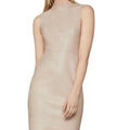 BCBG MAXAZRIA Faux Leather Sleeveless Midi Dress Bare