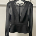 BCBG MaxAzria black long sleeve blous