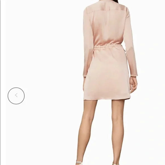 BCBGMAXAZRIA Satin Bare Pink Dress