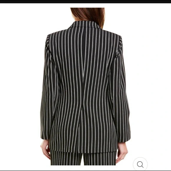 BLACK WHITE STRIPED BCBGMAXAZRIA JACKET