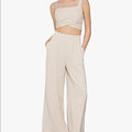 Wide-Leg Twill Trousers. TOP Also available NWT BCBGMaxAzria
