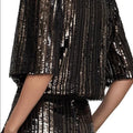 BCBGMAXAZRIA Black and sequin top