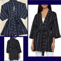 BCBG Womens Navy Topper Midi Office Jacket Blazer