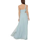 NWT HAZE CHIFFON ONE SHOULDER CUTOUT GOWN MAXI DRESS