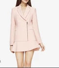 ARYN RUFFLE HEM LONG SLEEVE BLAZER DRESS