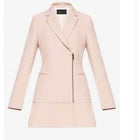 ARYN RUFFLE HEM LONG SLEEVE BLAZER DRESS