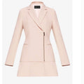 ARYN RUFFLE HEM LONG SLEEVE BLAZER DRESS