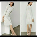 BCBGMAXAZRIA White Knit Sweater Dress